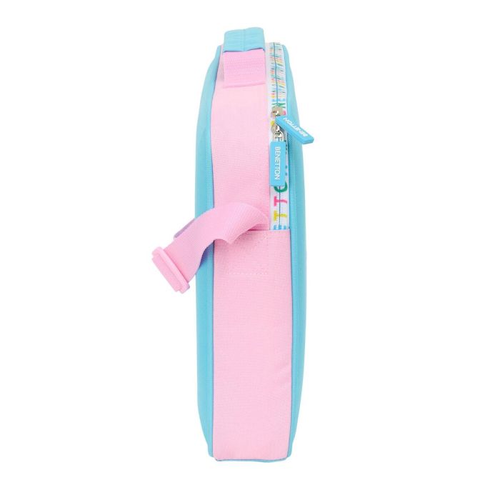 Cartera Escolar Benetton Unique Rosa Turquesa 38 x 28 x 6 cm 1 Cartera Escolar Benetton Unique Rosa Turquesa 38 x 28 x 6 cm 1
