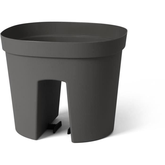 Maceta balaustrada - GARDEN ID Smile - Anth. 30 cm - Se adapta a todas las barandillas - Reserva de agua - reciclada y 100% reciclable 3 Maceta balaustrada - GARDEN ID Smile - Anth. 30 cm - Se adapta a todas las barandillas - Reserva de agua - reciclada y 100% reciclable 3