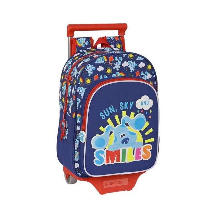 Mochila Escolar con Ruedas Blue's Clues Azul marino (26 x 34 x 11 cm)