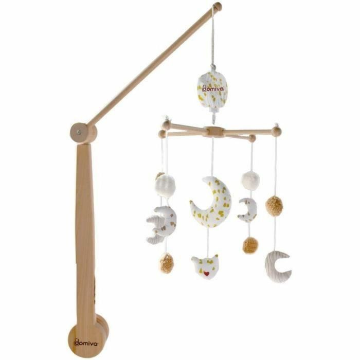 Domiva DOM1735265115370 Móvil Musical Luna para Bebé Natural 60x40 cm 0 Domiva DOM1735265115370 Móvil Musical Luna para Bebé Natural 60x40 cm 0