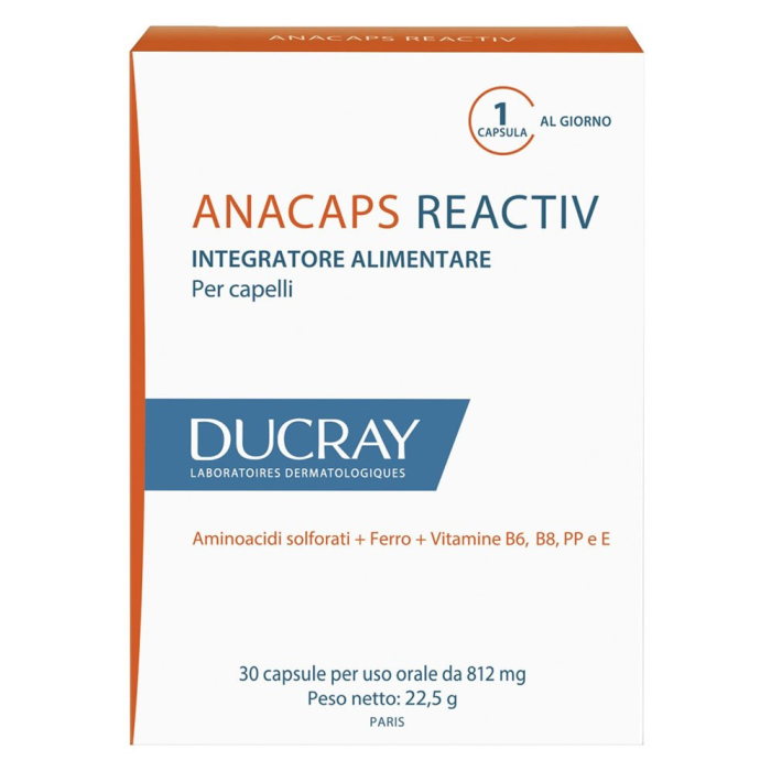 Ducray Anacaps Reactiv For Hair And Nails 30 Capsules