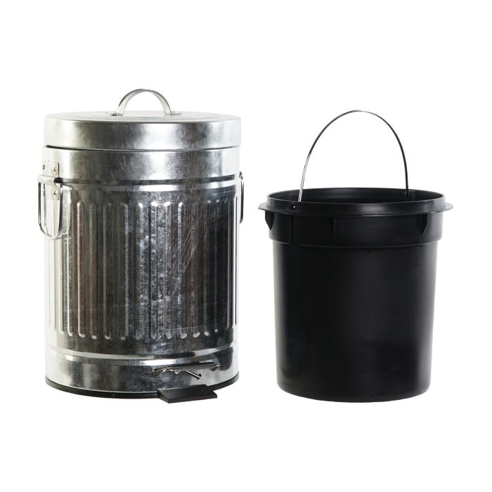 DKD Home Decor Papelera Basicos 5L Plateada de Hierro y PP 20x20x31 cm 4 DKD Home Decor Papelera Basicos 5L Plateada de Hierro y PP 20x20x31 cm 4