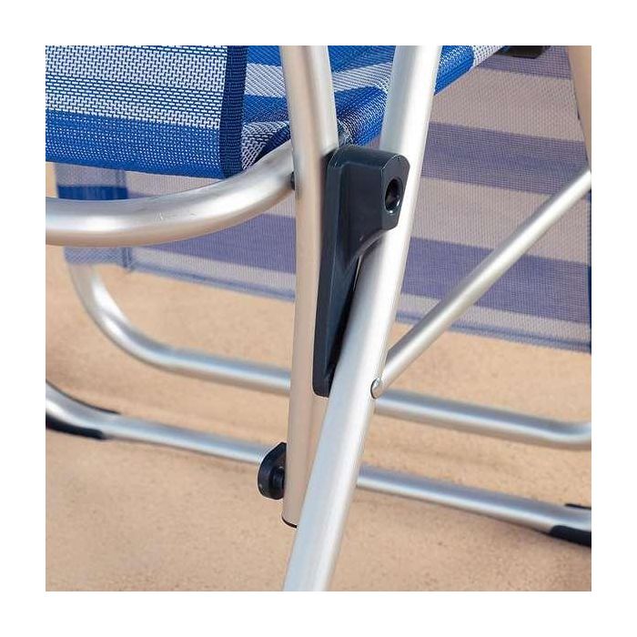 Tumbona de playa reclinable aluminio con cojín aktive 149x49x78/116 cm 1 Tumbona de playa reclinable aluminio con cojín aktive 149x49x78/116 cm 1