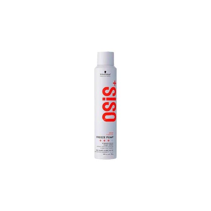 Schwarzkopf OSiS+ Freeze Pump 200ml - Laca de fijación fuerte y duradera, secado rápido, protección térmica hasta 230°C
