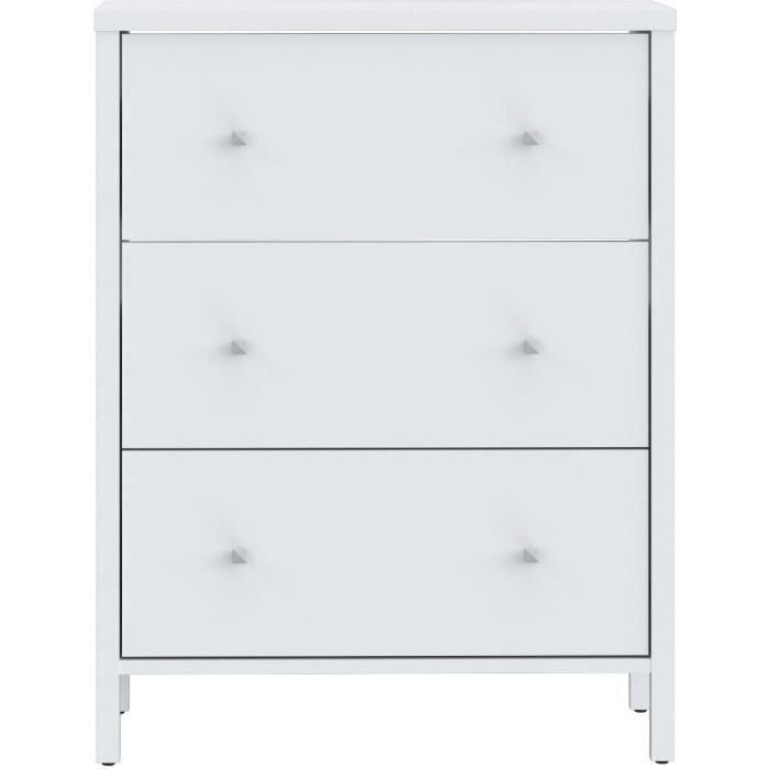 IPSARION IPQZ2111 - Mueble de Baño Blanco - 3 Cajones - L64 x P40 x H83 cm