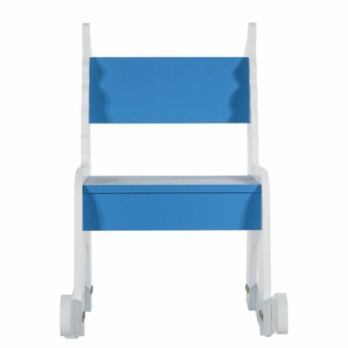 Silla mecedora Alexandra House Living Azul Blanco Madera MDF 33 x 55 x 51,5 cm Infantil Jirafa 5