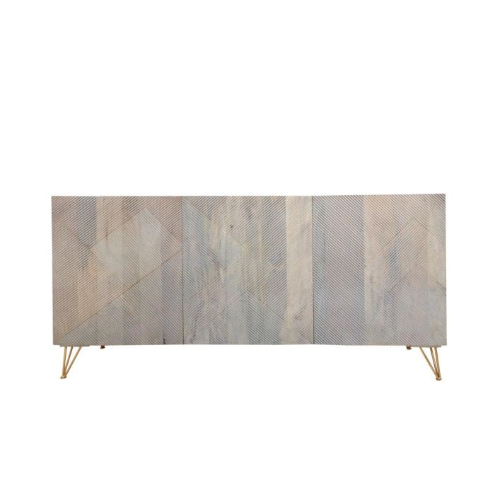 Buffet DKD Home Decor Gris Dorado 45 x 75 x 160 cm Buffet DKD Home Decor Gris Dorado 45 x 75 x 160 cm