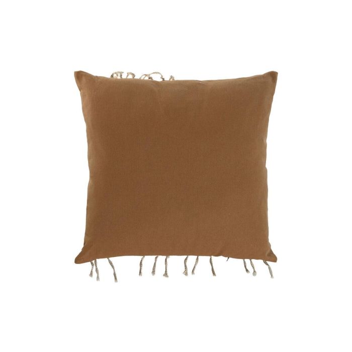 Cojin Boho DKD Home Decor Mostaza Blanco 45 x 45 cm 1