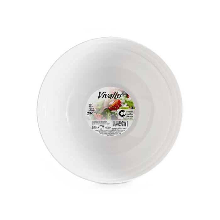 Bol Ondas Opal 23 cm Blanco - Vivalto, Apto Lavavajillas y Microondas (24 Unidades) 2 Bol Ondas Opal 23 cm Blanco - Vivalto, Apto Lavavajillas y Microondas (24 Unidades) 2