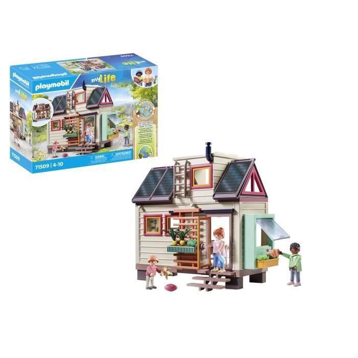 Playmobil 71509 Casa Pequeña My Life Tiny House Sostenible Amueblada con Cocina, Baño y Habitaciones para Familia +4 Años 2