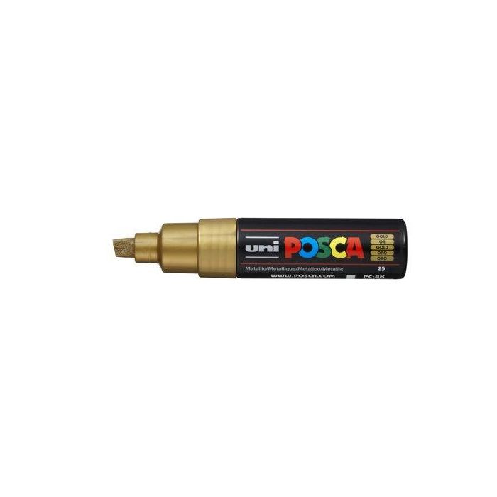 POSCA Marcador PC-8K Punta Biselada 8.0 mm No Permanente Oro Metálico