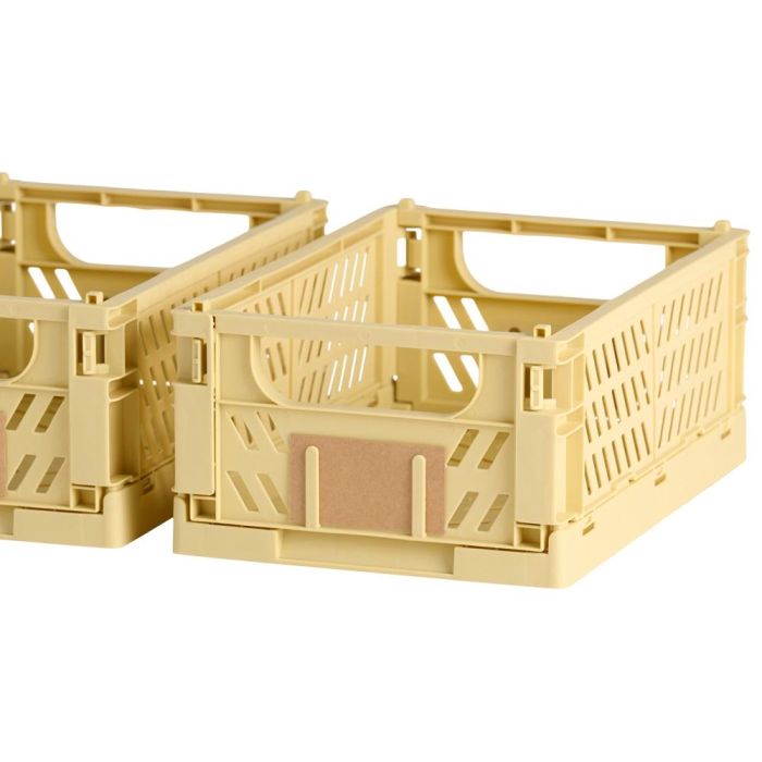 Day Juego de 2 Cajas Plegables de Almacenaje Amarillas 25x16.5x10 cm Capacidad 3.3 L Carga 10 kg 1