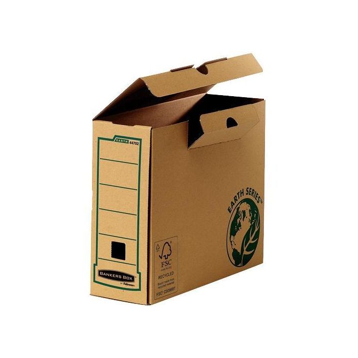 Fellowes Caja de Archivo Definitivo 100 mm A4 Earth Series Natura - Cartón 100% Reciclado FSC Fellowes Caja de Archivo Definitivo 100 mm A4 Earth Series Natura - Cartón 100% Reciclado FSC