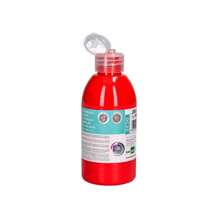 Pintura Acrilica Liderpapel Bote De 250 mL Rojo 4