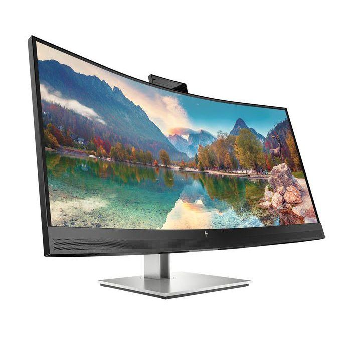 HP E34m G4 Monitor WQHD Curvo USB-C para Conferencias, Certificado Zoom, Webcam 5MP, Altavoces, Mics, Carga 65W 1