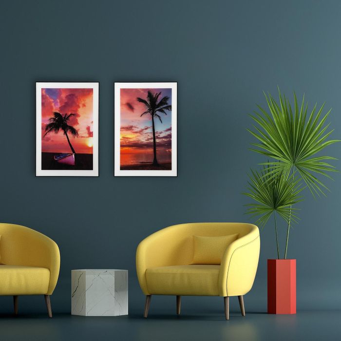Cuadro Cristal Palmera 1 Versa 2X60CM (2 Unidades) 1 Cuadro Cristal Palmera 1 Versa 2X60CM (2 Unidades) 1