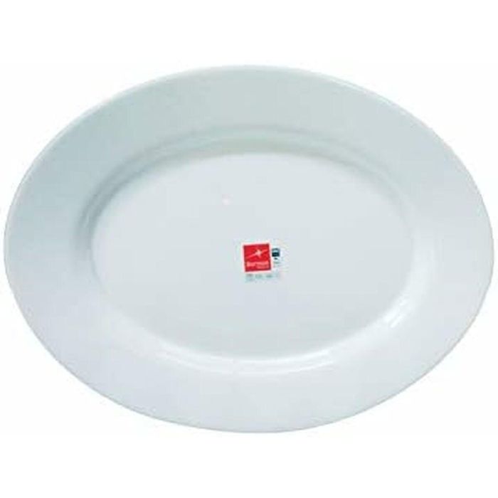 Fuente de Cocina Bormioli Toledo Blanco Vidrio Ovalado 34 x 26,5 x 1,8 cm (12 Unidades) 1