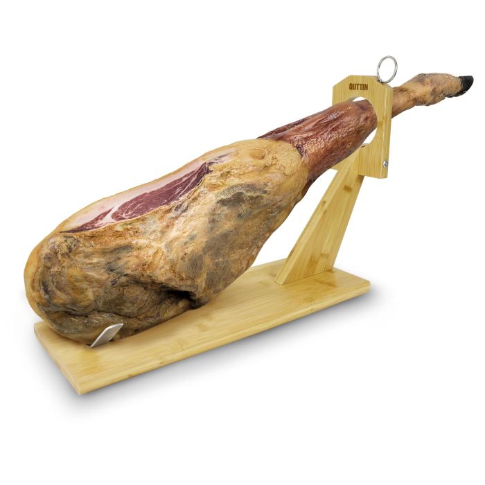 Quttin Soporte Jamonero de Bambú – Base para Cortar Jamón Curado, 48.6 x 16.5 x 5.4 cm (8 Unidades) 6