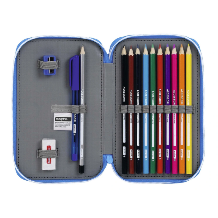 Safta Plumier Doble Pequeño 28 Piezas RCD Espanyol 12.5x19.5x4 cm 3