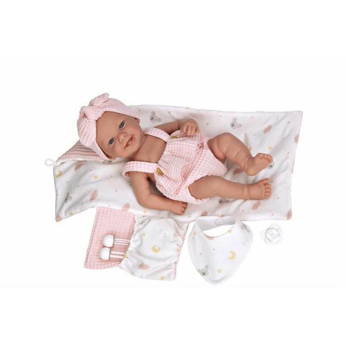 Muñeca elegance 42 cm zoe rosa c/cambiador y babero (cuerpo vinyl, sexo niña) 12 Muñeca elegance 42 cm zoe rosa c/cambiador y babero (cuerpo vinyl, sexo niña) 12