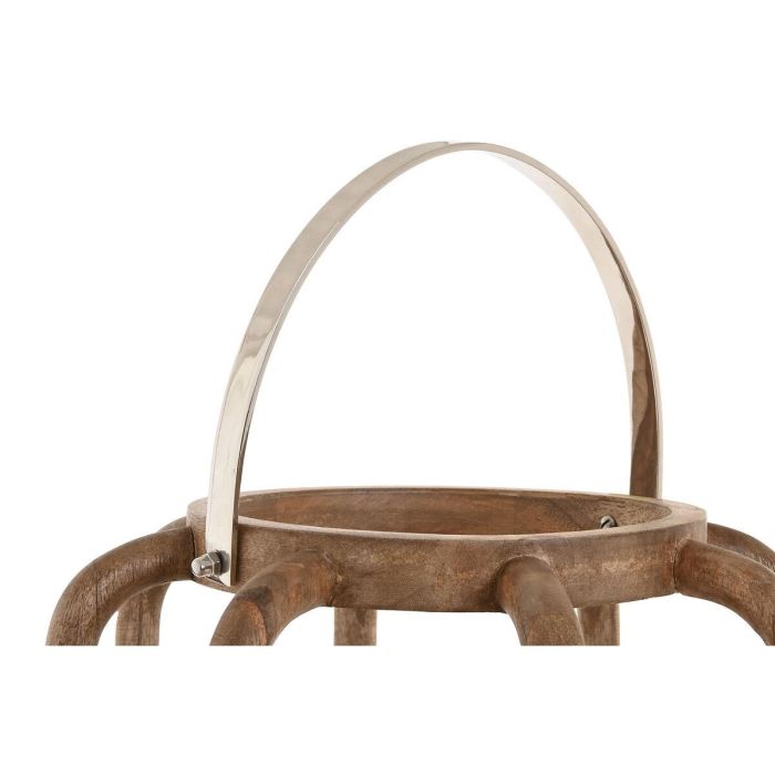 Portavela Moderno DKD Home Decor Marron Plateado 30 x 53 x 30 cm 3 Portavela Moderno DKD Home Decor Marron Plateado 30 x 53 x 30 cm 3