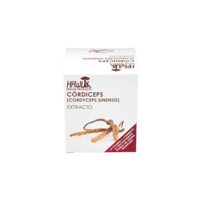 HAWLIK Cordiceps Extracto Puro 60 Vcaps. con Vitamina C, Apoyo al Sistema Inmunitario, Apto para Veganos
