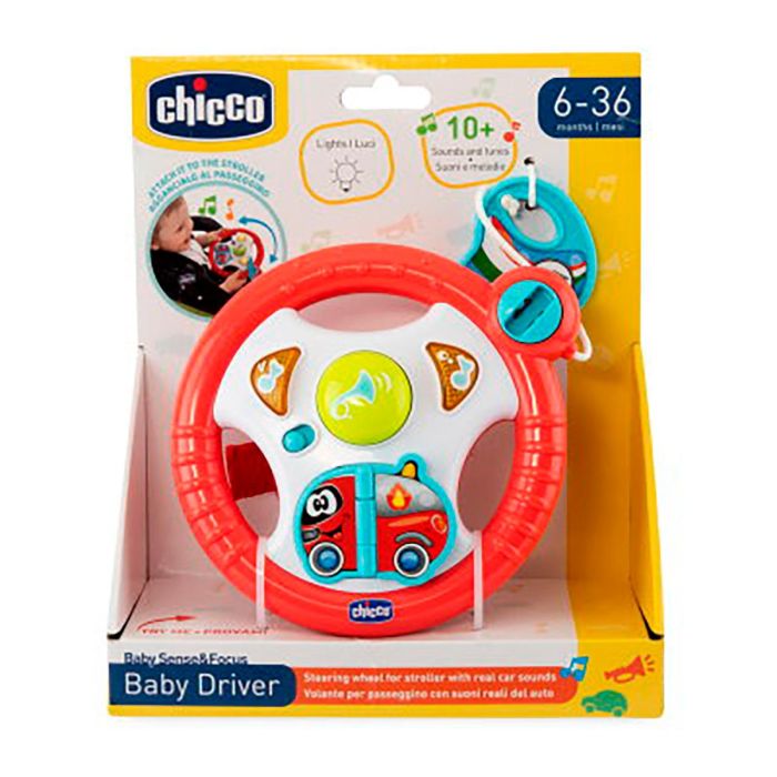Chicco 00012118000000 Volante Electrónico Baby Driver para Bebé con Sonidos, Actividades y Gancho Universal para Cochecitos +6 Meses 1 Chicco 00012118000000 Volante Electrónico Baby Driver para Bebé con Sonidos, Actividades y Gancho Universal para Cochecitos +6 Meses 1