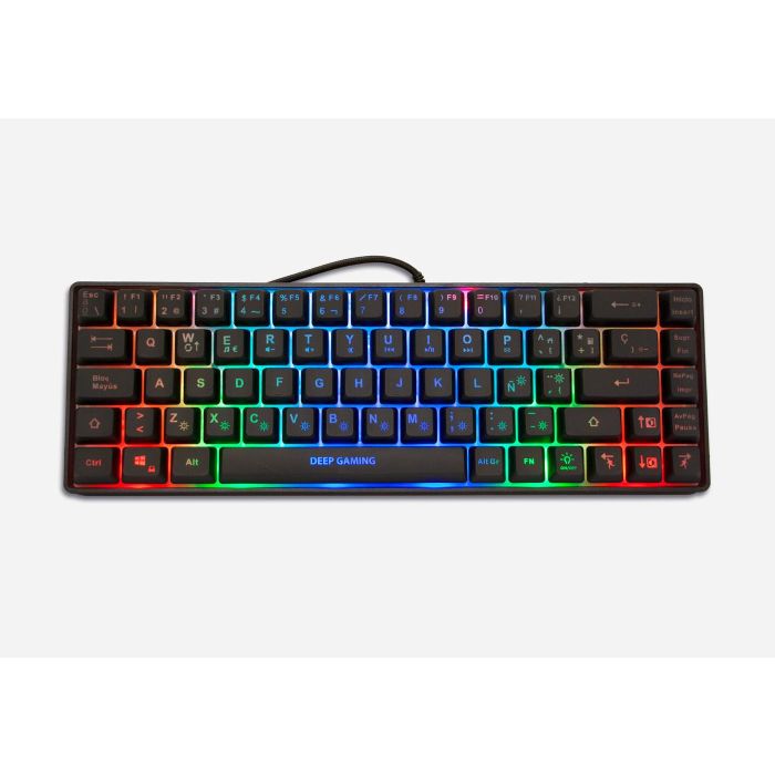 Teclado CoolBox DG-TEC65-RGB Negro Qwerty Español Teclado CoolBox DG-TEC65-RGB Negro Qwerty Español