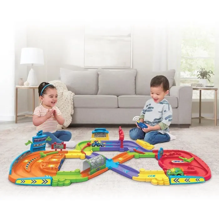 Vtech Mi Primer Circuito Controlado A Distancia VTE3417765700057 con Simon Super Champion y Leo Bolide Turbo - Idioma Francés