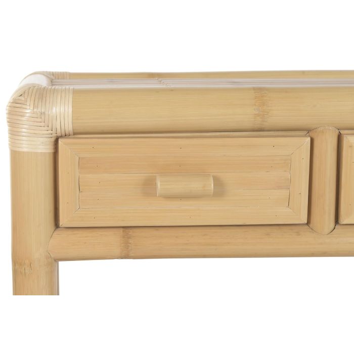 DKD Home Decor Consola Tropical Bambú y Ratán Natural 52 x 75 x 140 cm 3 Cajones 8