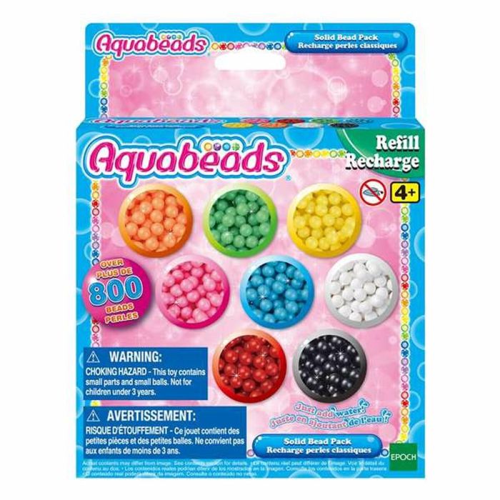 Epoch Set de Abalorios Sólidos Aquabeads - Kit Creativo de Manualidades Infantiles con Más de 800 Perlas y Cuentas para Diseños Originales - Edad 4+ Años Epoch Set de Abalorios Sólidos Aquabeads - Kit Creativo de Manualidades Infantiles con Más de 800 Perlas y Cuentas para Diseños Originales - Edad 4+ Años