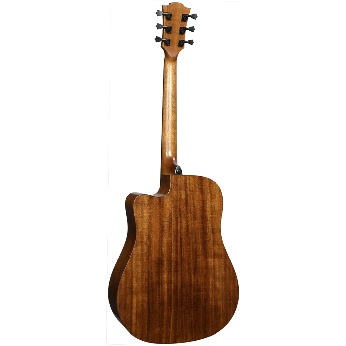 LAG Guitarra Acústica Electroacústica Dreadnought A/E Cutaway Edición Limitada Red Burst 4