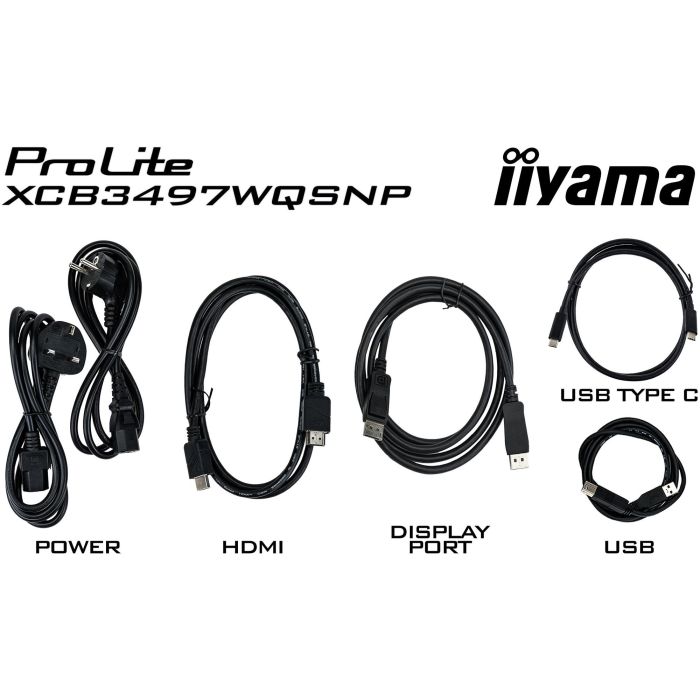 Iiyama ProLite XCB3497WQSNP-B1 Monitor 34" UltraWide Quad HD, Curvo, 120Hz, 3440x1440, VA, USB-C 95W, Altavoces 6 Iiyama ProLite XCB3497WQSNP-B1 Monitor 34" UltraWide Quad HD, Curvo, 120Hz, 3440x1440, VA, USB-C 95W, Altavoces 6