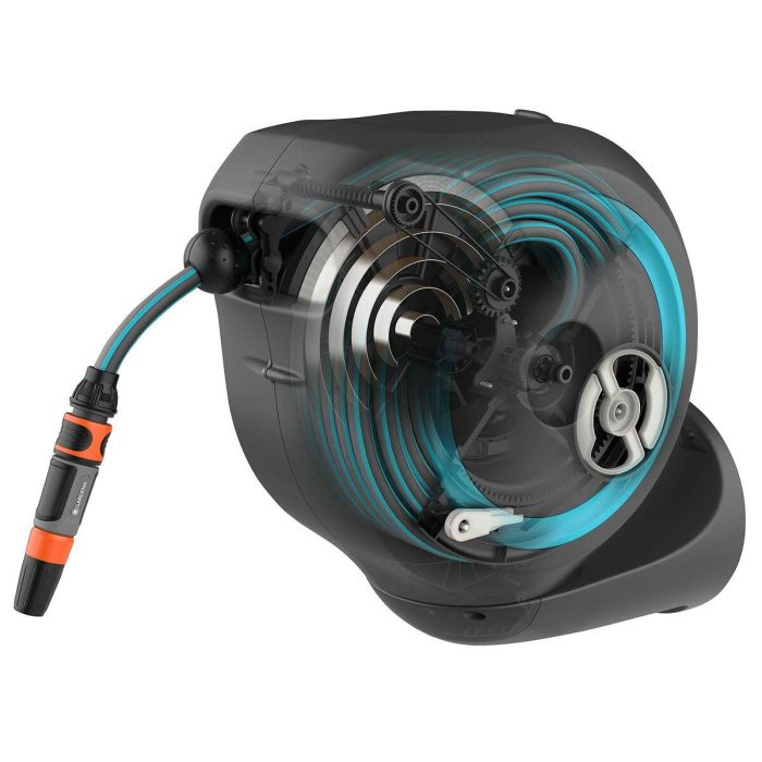 Gardena RollUp S Enrollador de Manguera Automático de Pared 15m 11mm, Rebobinado Antitorsión, Kit Listo para Usar, Borde Azul 10 Gardena RollUp S Enrollador de Manguera Automático de Pared 15m 11mm, Rebobinado Antitorsión, Kit Listo para Usar, Borde Azul 10