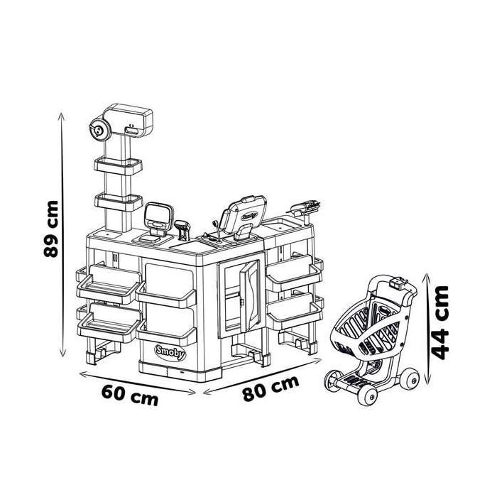Supermercado maximarket con carrito, caja registradora y 50 accesorios. 89,60x80x59,60 cm 7 Supermercado maximarket con carrito, caja registradora y 50 accesorios. 89,60x80x59,60 cm 7