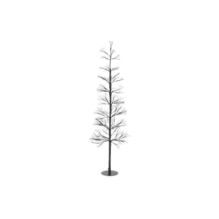 DKD Home Decor Árbol de Navidad Moderno Negro de Metal con Luces LED Cálidas 120 cm Alto x 40 cm Ancho x 40 cm Profundo 1