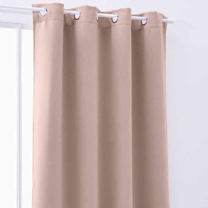Cortina opaca lisa TODAY Essential - 140 x 240 cm - Rosa arena 1