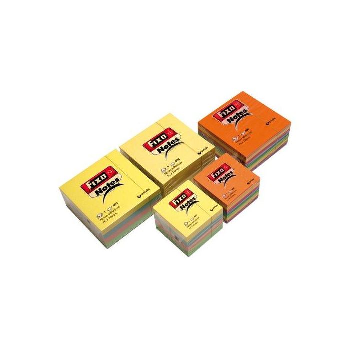 Notas Adhesivas Fixo Notes Cubo 51X51 400 Hojas Colores Pastel 36 unidades