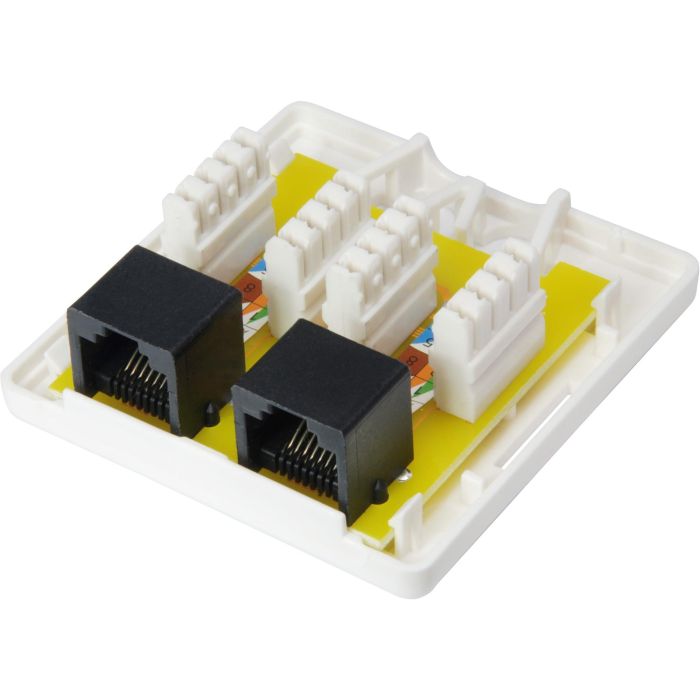 EQUIP 235214 Caja de Superficie para Red Cat6 2xRJ45 UTP RAL 9010 Blanco 2