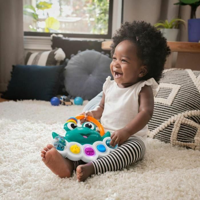 BABY EINSTEIN Ocean Explorers Neptune's Busy Bubbles juguete de actividad sensorial, luces y música interactivas, 3 meses 3