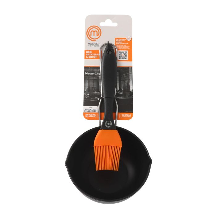 Masterchef Set Cazo y Pincel para Barbacoa, Kit de Utensilios Esenciales para Parrilla y Asados, 26 cm de Largo (12 Unidades) 1
