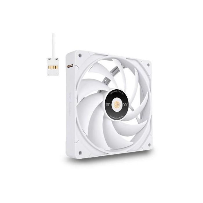 Thermaltake TOUGHFAN EX14 Pro Ventilador PC 140mm Blanco - Edición Swappable - 3 Pack 500-2000 RPM Rodamiento Hidráulico 0 Thermaltake TOUGHFAN EX14 Pro Ventilador PC 140mm Blanco - Edición Swappable - 3 Pack 500-2000 RPM Rodamiento Hidráulico 0