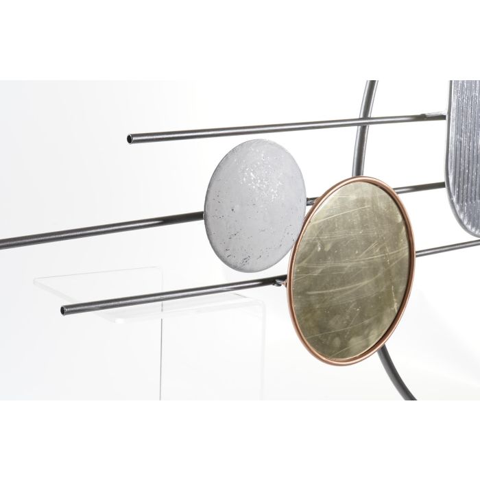 Decoración de Pared DKD Home Decor Gris Dorado Metal PVC Moderno (130 x 5 x 80,6 cm) 1