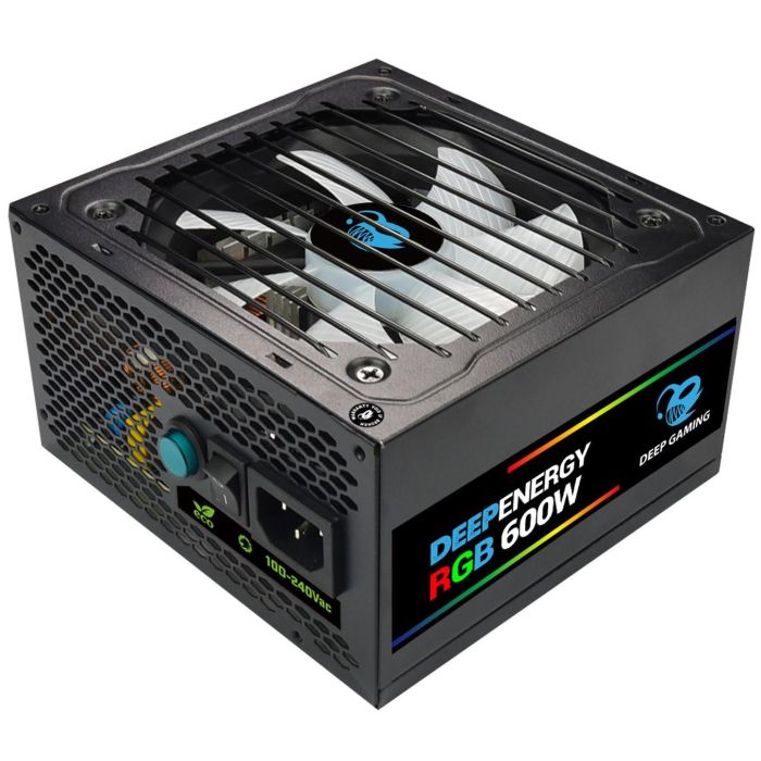 Coolbox Fuente Alimentación Deep Energy RGB600 600W 80 Plus Bronze RGB Semimodular PC Gaming