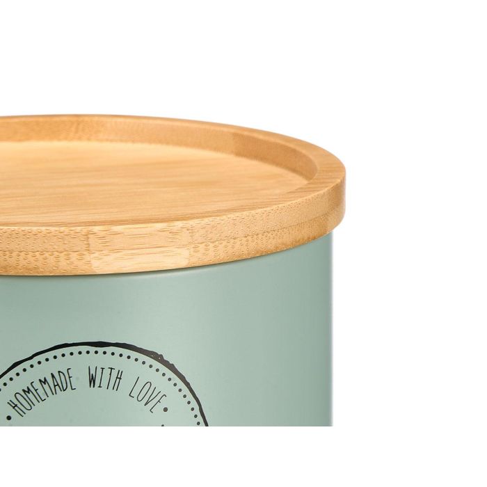 Tarro Apilable Tapa Bambu Surtidos Verde Menta Kinvara 12x10x12cm (Set de 12) 3 Tarro Apilable Tapa Bambu Surtidos Verde Menta Kinvara 12x10x12cm (Set de 12) 3