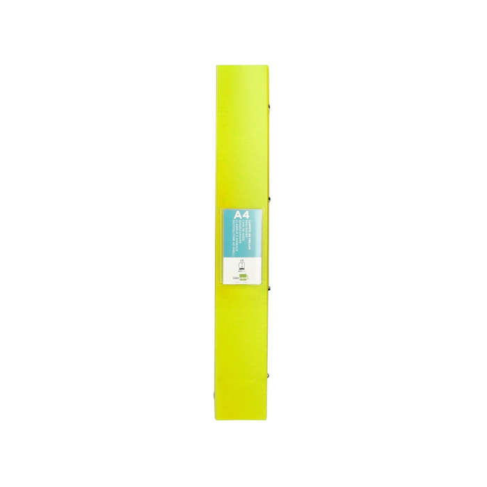 Liderpapel Carpeta 4 anillas 40 mm Polipropileno DIN A4 Amarillo Fluor Opaco 3