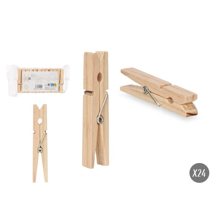 Set 24 Pinzas Madera Pequeñas Arte Regal 10X19CM (24 Unidades) Set 24 Pinzas Madera Pequeñas Arte Regal 10X19CM (24 Unidades)