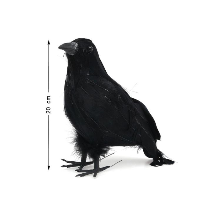 Cuervo Negro Decorativo 20 cm para Halloween