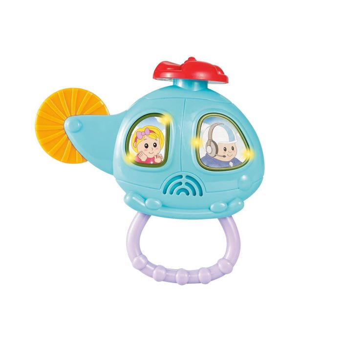 Tachan Helicóptero Musical para Bebés +6 Meses, Juguete Interactivo con Sonidos y Música para Estimular Sentidos y Coordinación Mano-Ojo 1