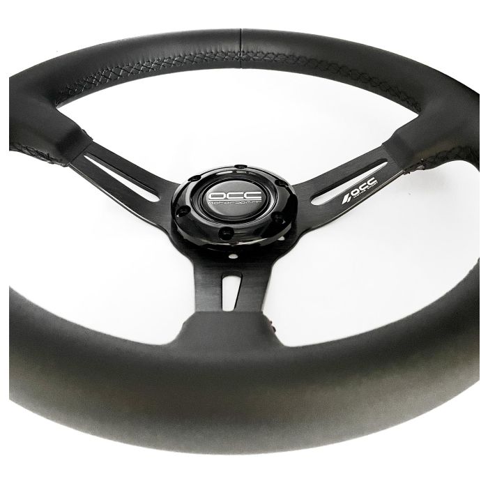 Volante Racing OCC Motorsport OCCVOL016 Negro Cuero Ø 35 cm 3 Volante Racing OCC Motorsport OCCVOL016 Negro Cuero Ø 35 cm 3